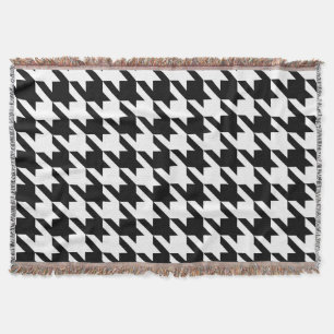 Bold Houndstooth Pattern Throw Blanket