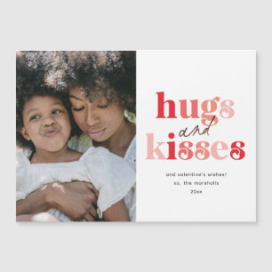 Bold Hugs and Kisses Photo Valentine's Day Card