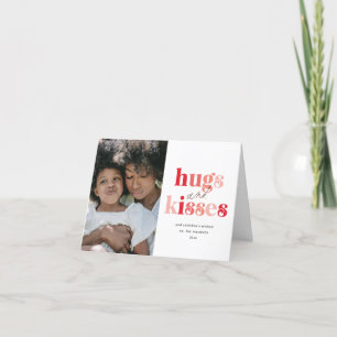 Bold Hugs and Kisses Photo Valentine's Day Holiday Card
