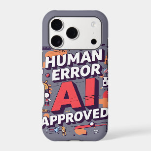 Bold “Human Error, AI Approved” Digital Art