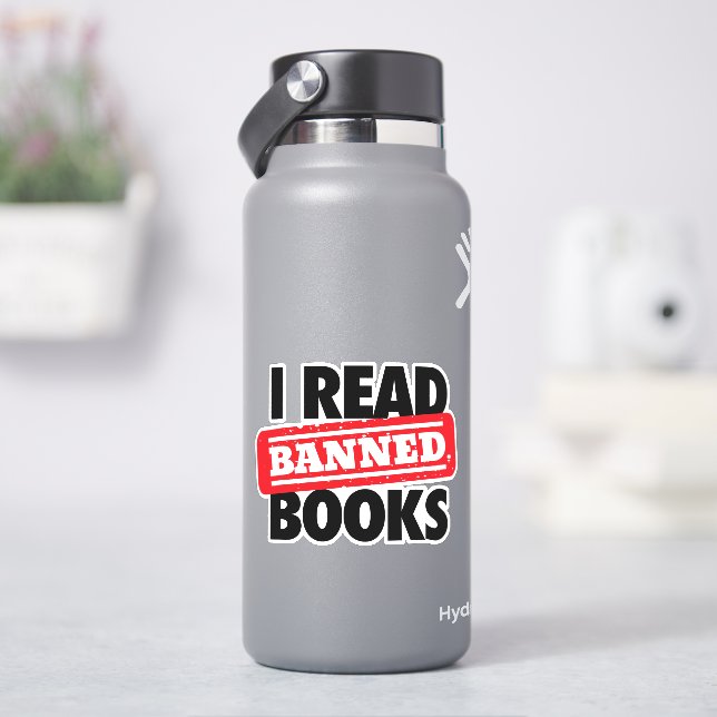 Bold “I Read Banned Books” Bookish  (HydroFlask)