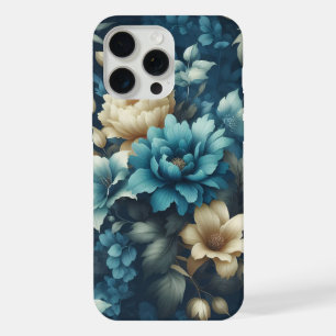 Bold in Blue & Delicate Cream Florals  iPhone 15 Pro Max Case