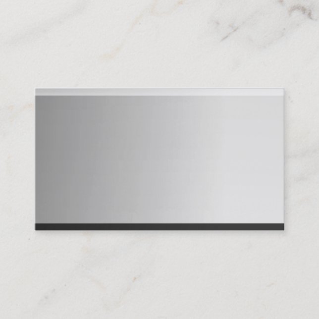 Bold Indestructible Metal Look Business Cards (Front)