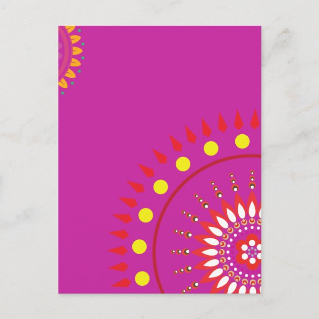 bold india pink decor postcard (Front)