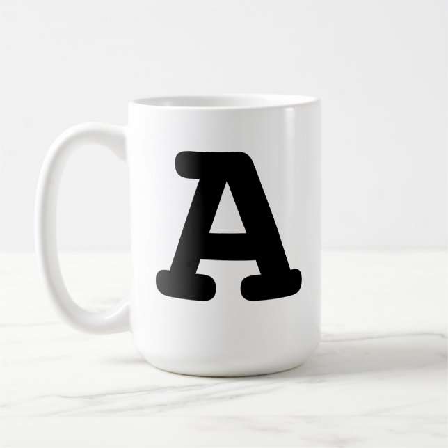 Bold Initial Mugs (Left)