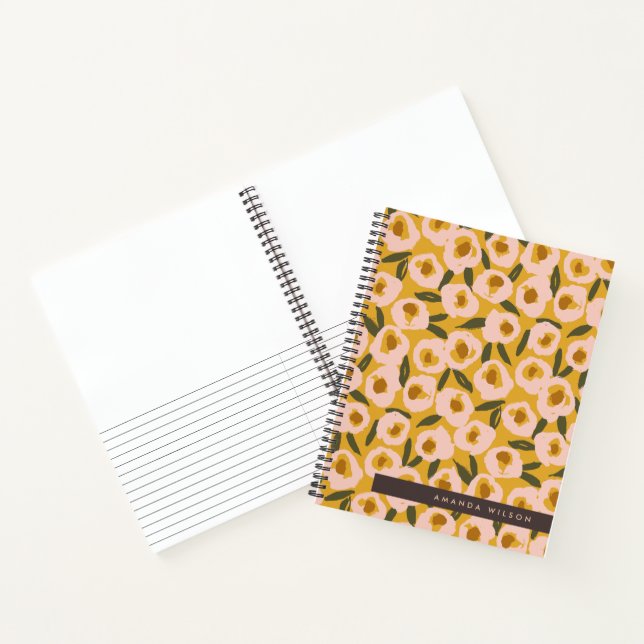 Bold Inky Floral Pattern | Hand-Drawn Botanical Notebook (Inside)