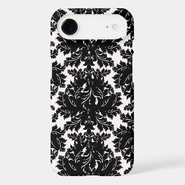 bold intricate black damask on white Case-Mate samsung galaxy case (Back)