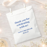 Bold Ivory Blue Custom Cute Bat Mitzvah Thank You Favour Bags<br><div class="desc">Bold Typography Ivory Blue Custom Cute Bat Mitzvah Thank You Favour Bags</div>