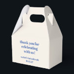 Bold Ivory Blue Custom Cute Bat Mitzvah Thank You Favour Box<br><div class="desc">Bold Typography Ivory Blue Custom Cute Bat Mitzvah Thank You Favour Box</div>