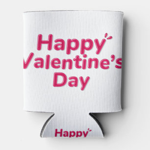 Bold jelly candy lettering happy valentine's can cooler