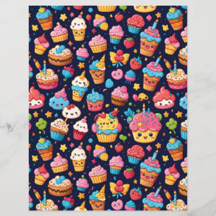 Bold Kawaii Birthday Pattern