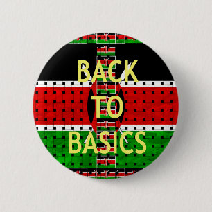 Bold Kenyan Motif: A Back-to-Basics Aesthetic 6 Cm Round Badge