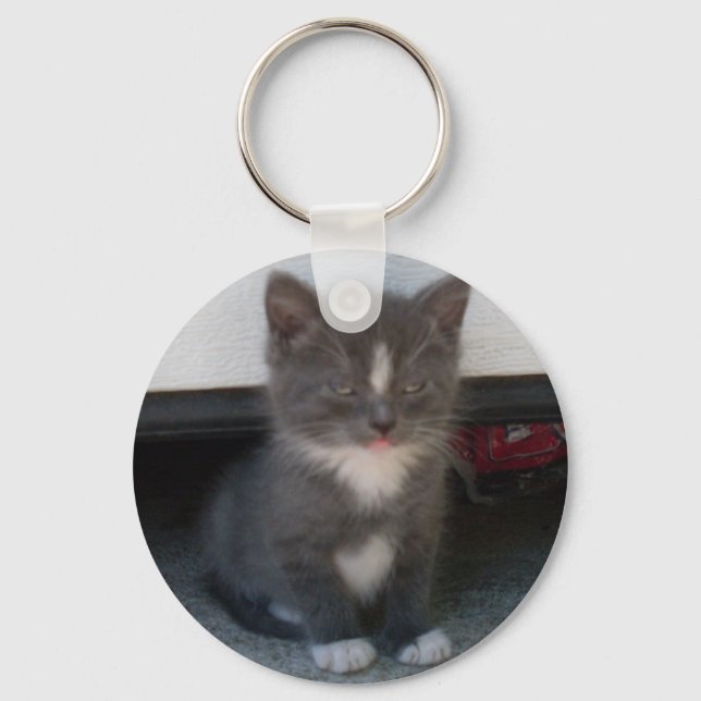BOLD KITTY keycahin Key Ring (Front)