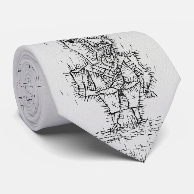 Bold Klee Easel – Ink Abstract Tie (Rolled)