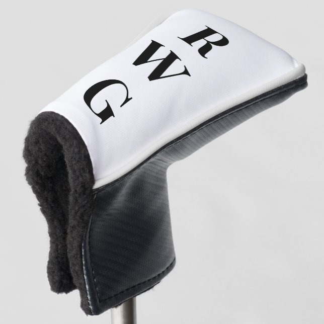 Bold Large Monogram  Golf Head Cover (3/4 Front)