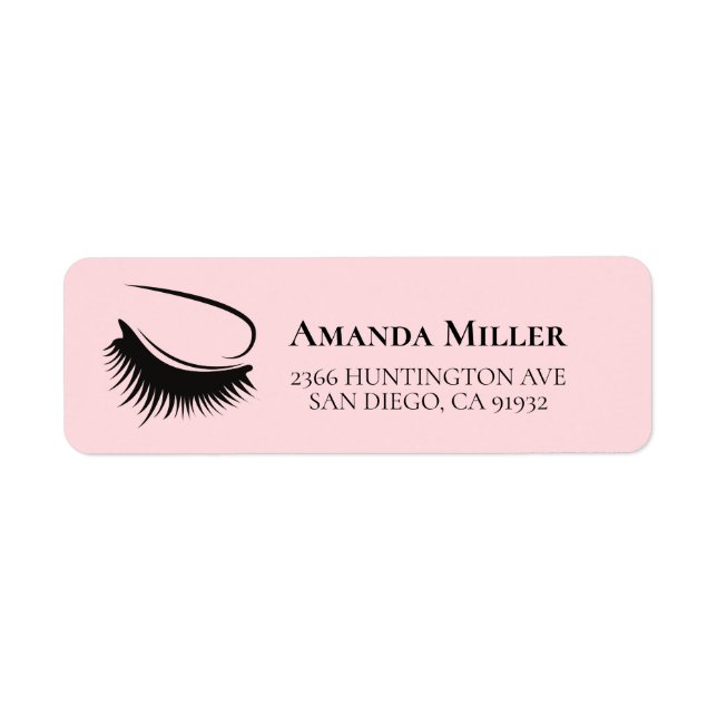 Bold Lash / Brow Artist Return Address Label  (Front)
