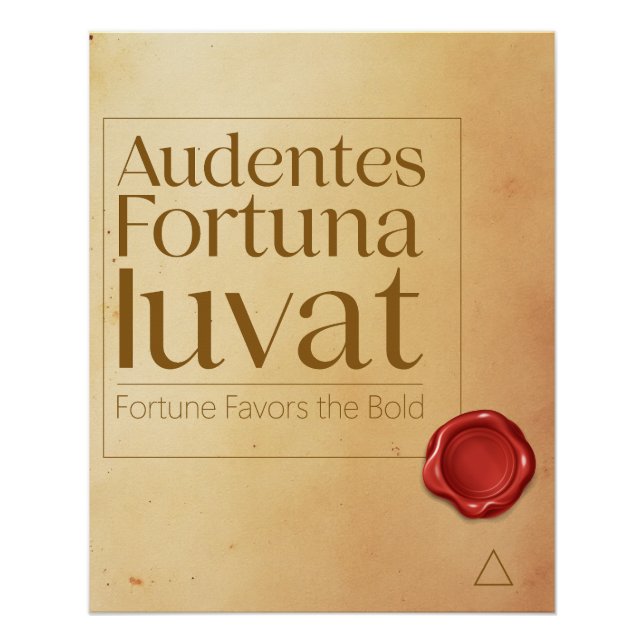 Bold Latin Quote Poster (Front)
