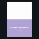 Bold Lavender Purple Typography Custom Table Number<br><div class="desc">Bold Lavender Purple Typography Custom Table Place Card</div>