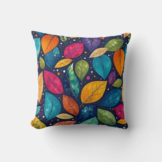 Bold Leaf Design Cushion (Front)