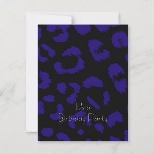 Bold Leopard Fur Pattern Birthday Party Invitation