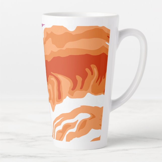 Bold Lesbian Pride Poured Paint Latte Mug (Right)