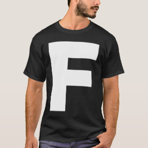 Bold Letter F  Alphabet Characters Big Font Capita T-Shirt
