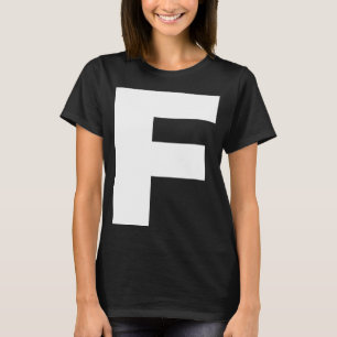 Bold Letter F Alphabet Characters Big Font Capita T-Shirt