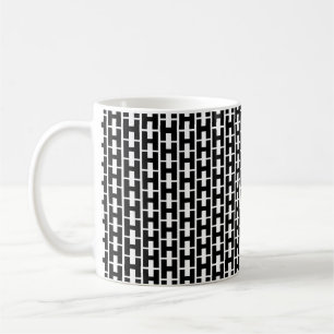 Bold Letter H Pattern Alphabet Coffee Mug