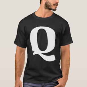 Bold Letter Q  Alphabet Characters Big Font Capita T-Shirt
