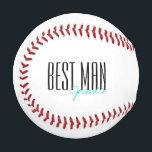Bold Letters "Best Man" Personalised Wedding Party Baseball<br><div class="desc">Personalised gifts for your wedding party.</div>