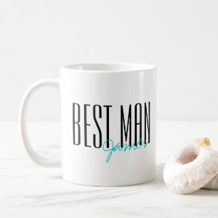 Bold Letters "Best Man" Personalised Wedding Party Coffee Mug