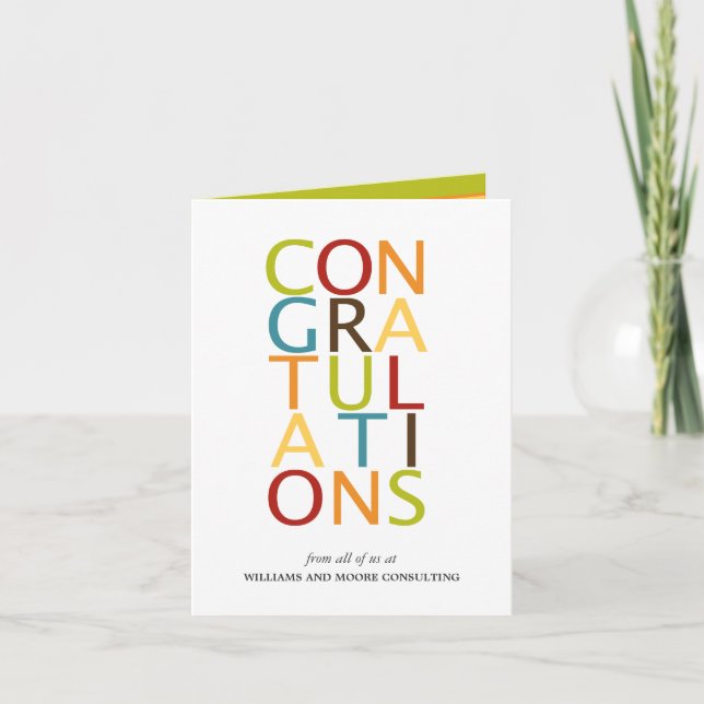 Bold Letters Congratulation Cards (Front)