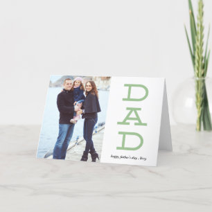 Bold Letters Dad Father's day Photo Greeting Card
