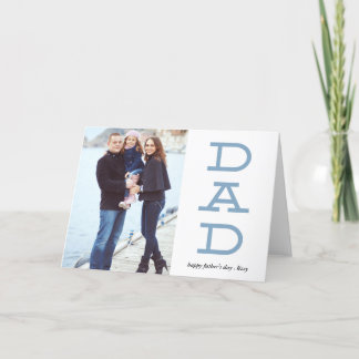 Bold Letters Dad Father's day Photo Greeting Card