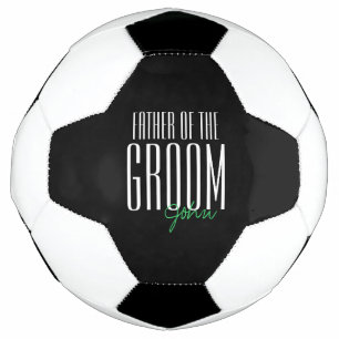 Bold Letters "Father of the Groom" Wedding Party Football