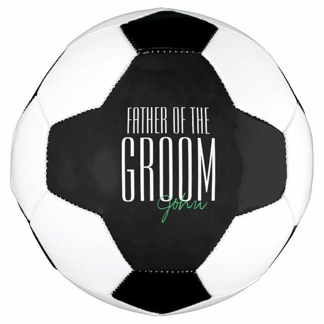 Bold Letters "Father of the Groom" Wedding Party Football (Front)