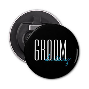 Bold Letters "Groom" Personalised Wedding Party Bottle Opener