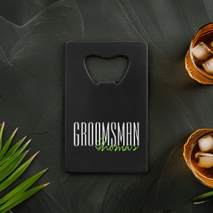 Bold Letters "Groomsman" Custom Wedding Party