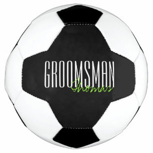 Bold Letters "Groomsman" Custom Wedding Party Football