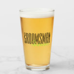Bold Letters "Groomsman" Custom Wedding Party Glass<br><div class="desc">Personalised gifts for your wedding party.</div>