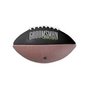 Bold Letters "Groomsman" Personalised American Football