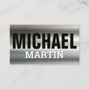 Bold Letters   Metallic Business Card