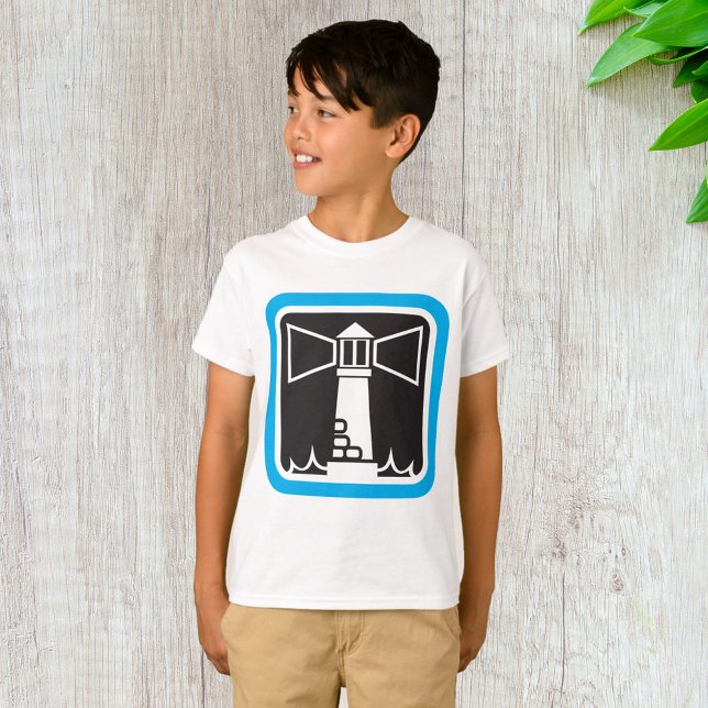 Bold Lighthouse Beacon with Ocean Waves Icon  T-Shirt (Creator Uploaded)