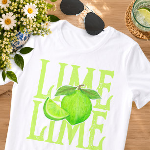 Bold Lime Typography with Green Lime and Wedge Tri-Blend Shirt