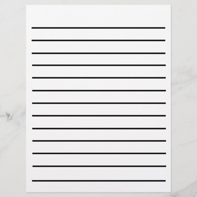 Bold Line Low Vision Writing Paper (Front)