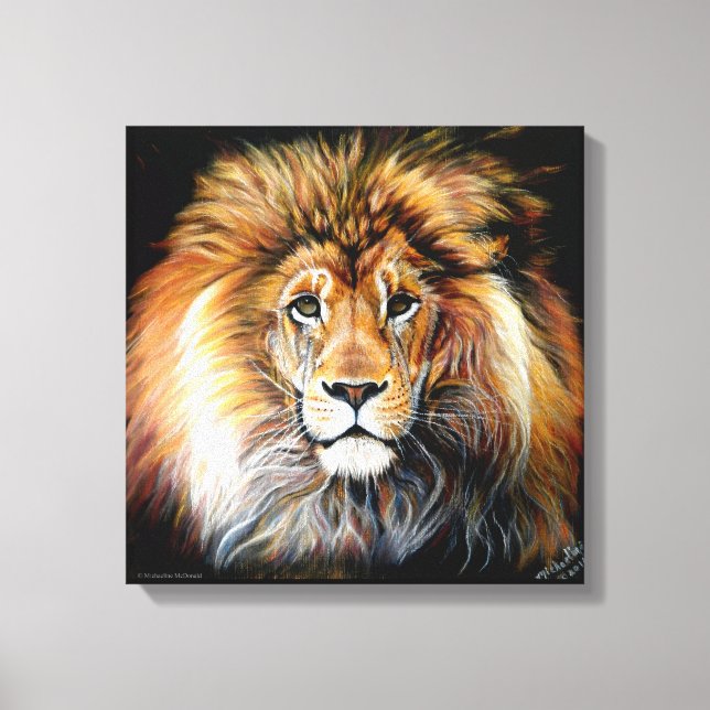 Bold Lion Canvas Print (Front)