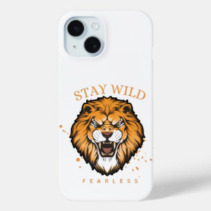 Bold Lion iPhone Case Aesthetic Animal Cover for