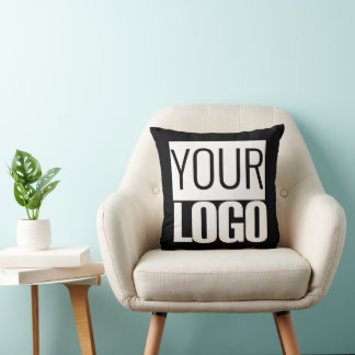 Bold logo on solid black - Cushion