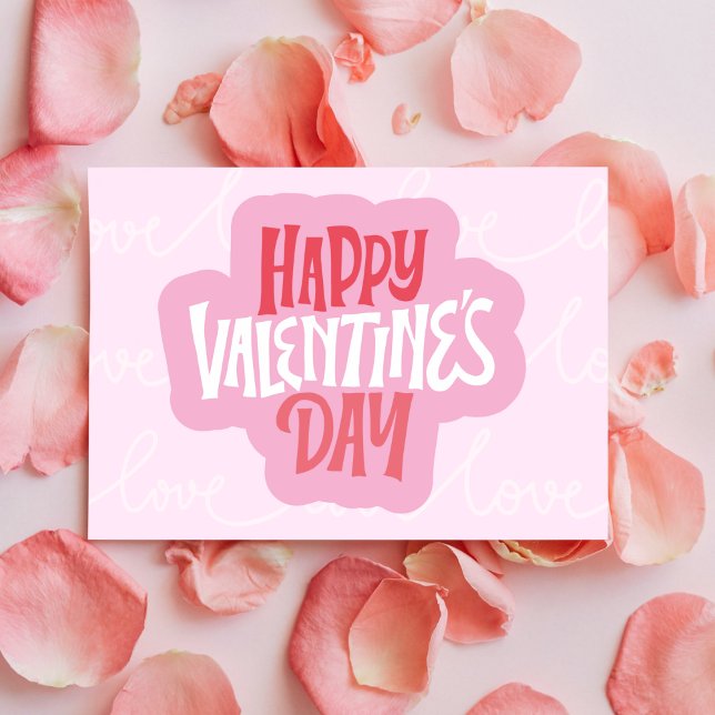 Bold Love Statement Valentine's Day Postcard (Creator Uploaded)