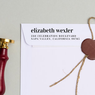 Bold Lowercase Name Personalised Return Address Self-inking Stamp